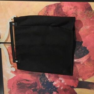 NWT Women's Size XL Black Faux Suede Mini Skirt Hidden Elastic 32"-38" Waist